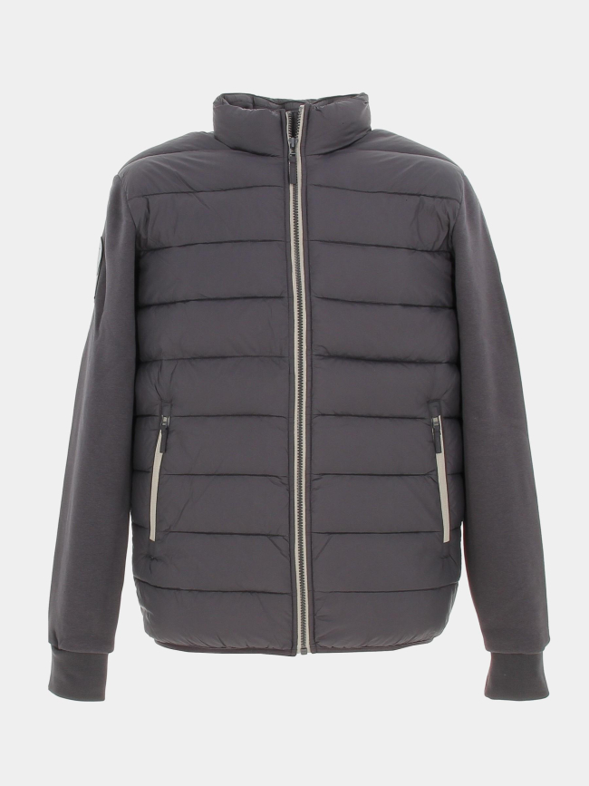 Veste hybride bi-matière gris anthracite homme - Oxbow