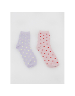 Coffret 4 paires de chaussettes à pois pailleté femme - Pieces