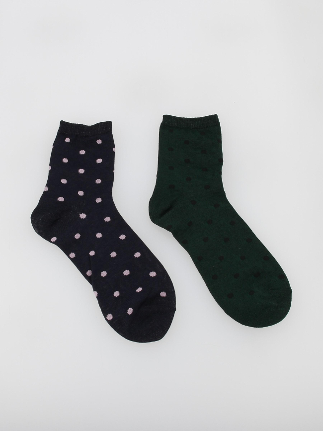 Coffret 4 paires de chaussettes à pois pailleté femme - Pieces