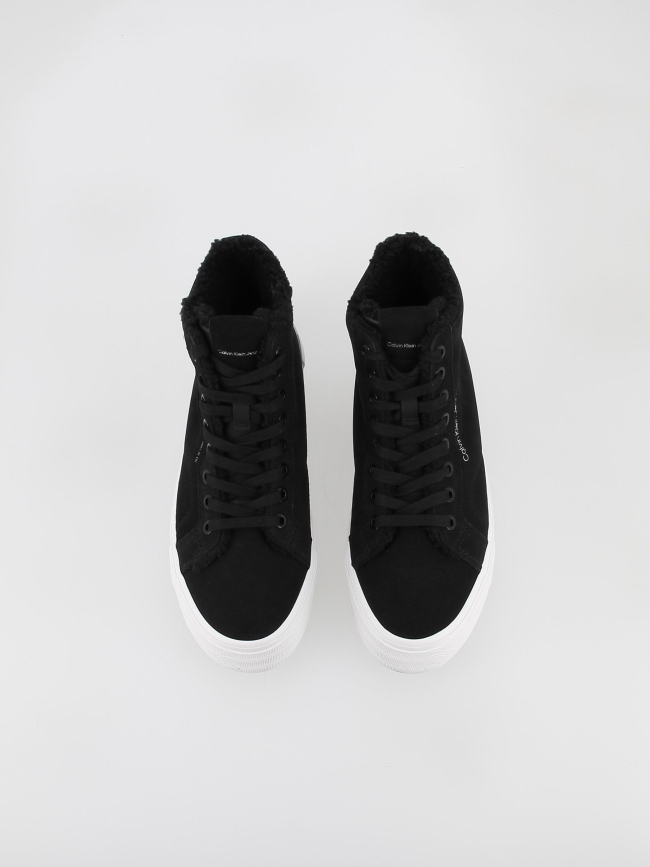 Baskets fourrées plateforme vulc noir femme - Calvin Klein