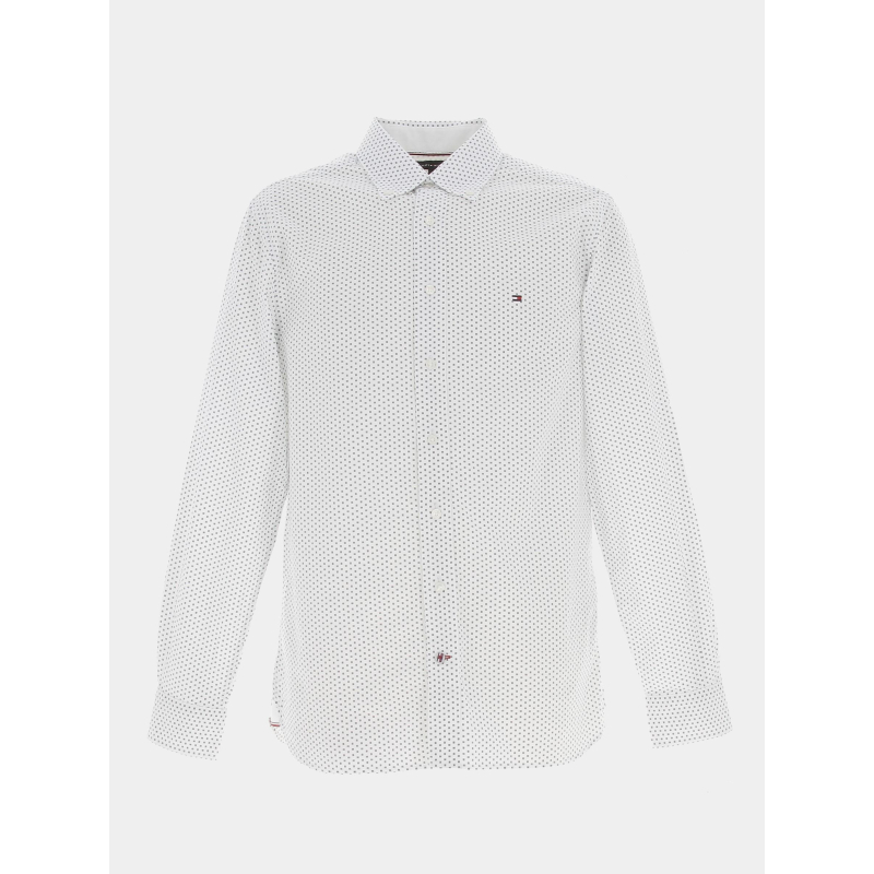 Chemise oxford mini print blanc homme - Tommy Hilfiger