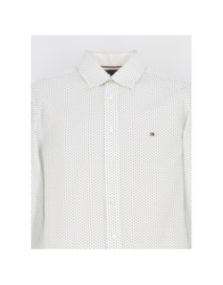 Chemise oxford mini print blanc homme - Tommy Hilfiger