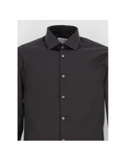 Chemise stretch collar print noir homme - Calvin Klein