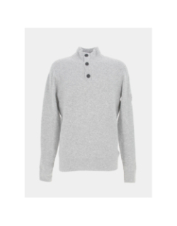 Pull col boutonné lycra blend gris homme - Calvin Klein