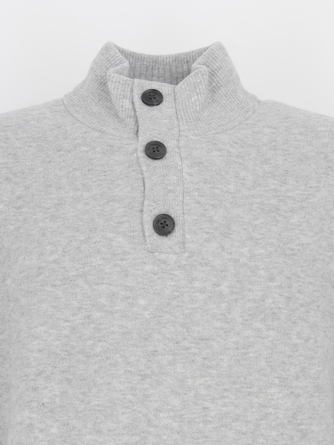 Pull col boutonné lycra blend gris homme - Calvin Klein