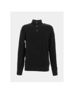 Pull col boutonné lycra blend noir homme - Calvin Klein