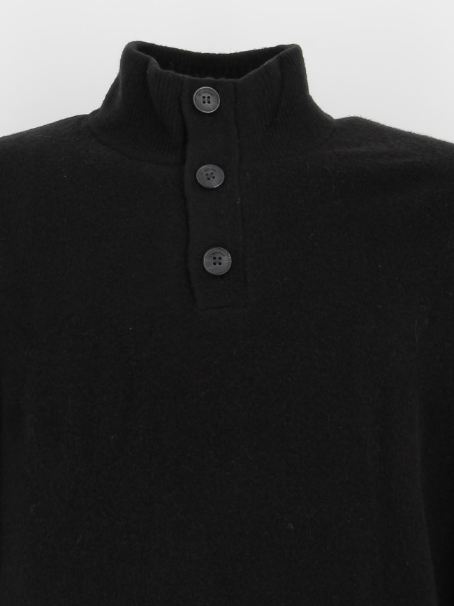 Pull col boutonné lycra blend noir homme - Calvin Klein