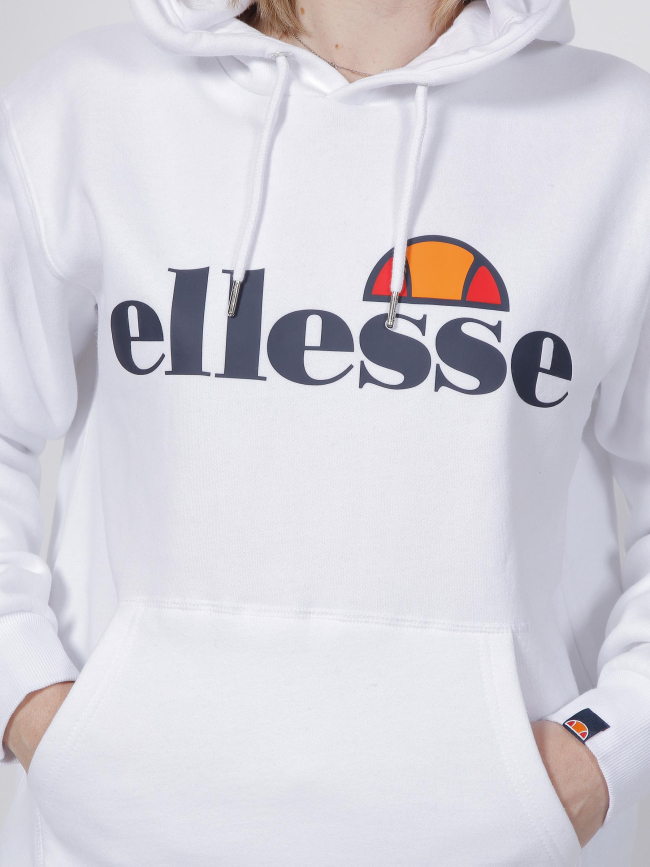 Sweat à capuche torices blanc femme - Ellesse