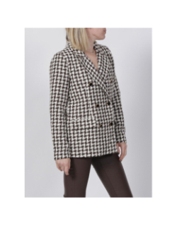 Veste blazer à carreaux maura marron femme - Vero Moda