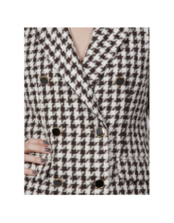 Veste blazer à carreaux maura marron femme - Vero Moda