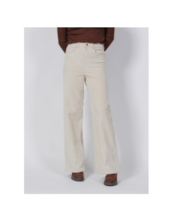 Pantalon wideleg hope beige femme - Only