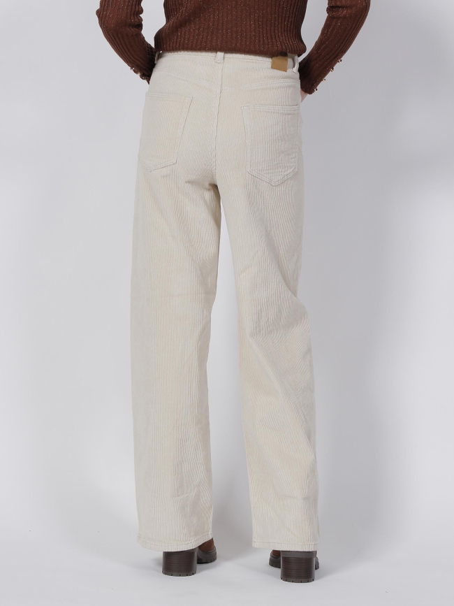 Pantalon wideleg hope beige femme - Only