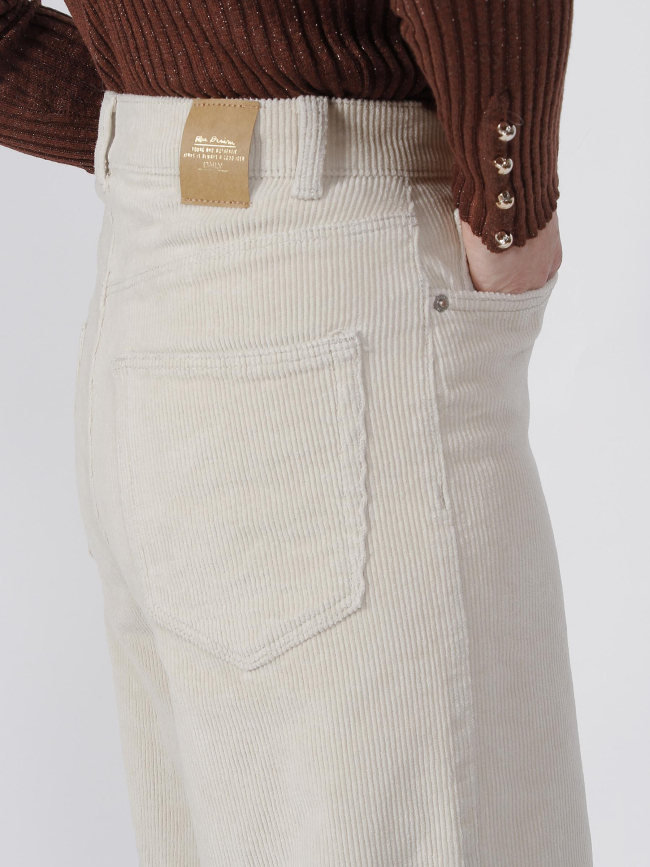 Pantalon wideleg hope beige femme - Only