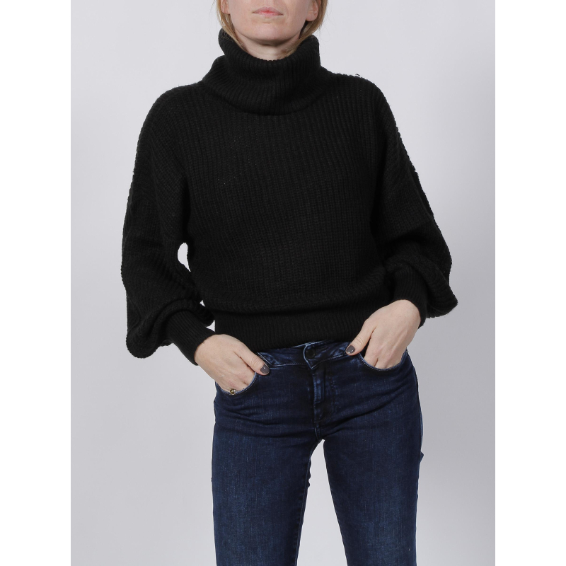 Pull col roulé megan noir femme - Jacqueline De Yong