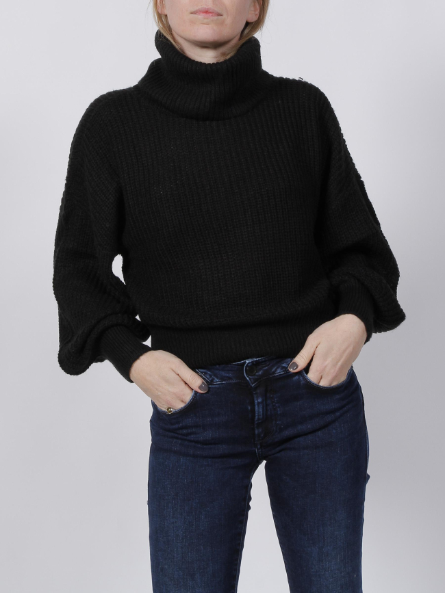 Pull col roulé megan noir femme - Jacqueline De Yong