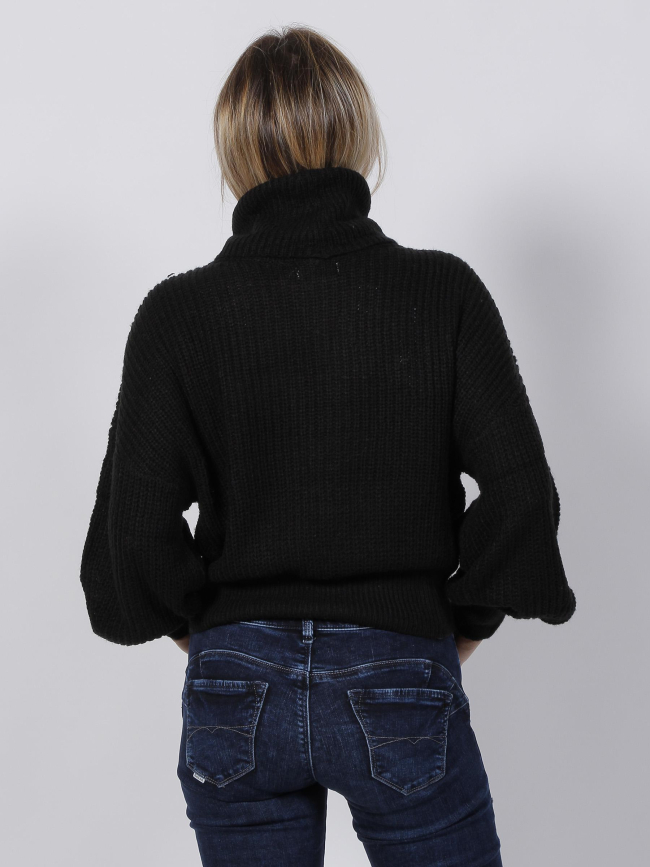 Pull col roulé megan noir femme - Jacqueline De Yong