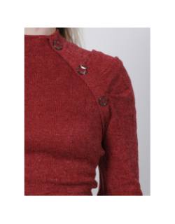 Pull boutonné austria bordeaux femme - Salsa