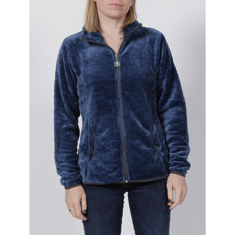 Veste polaire lauziere bleu marine femme - Angele Sportswear