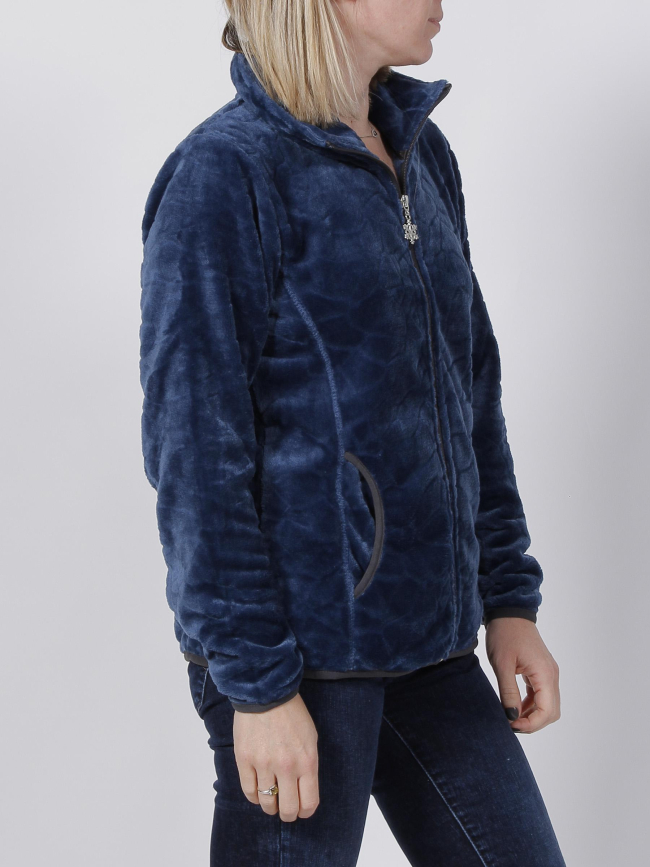 Veste polaire lauziere bleu marine femme - Angele Sportswear