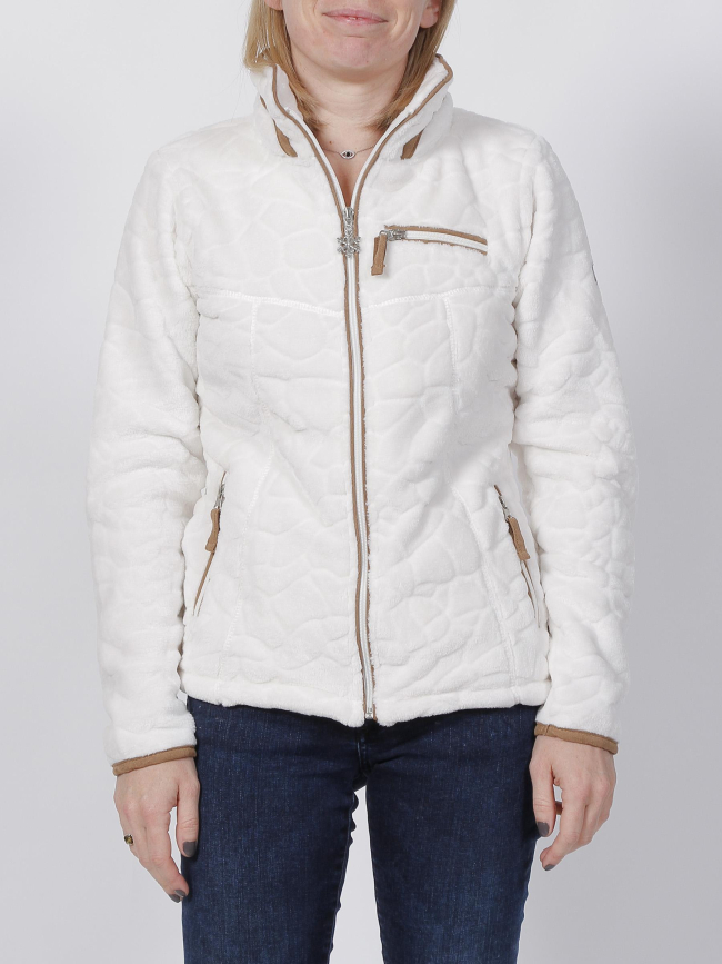 Veste polaire innsbruck blanc femme - Angele Sportswear