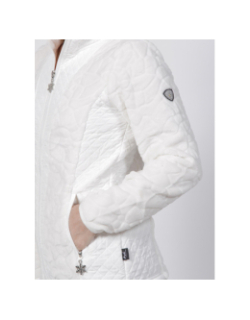 Veste polaire bi-matière vienne blanc femme - Angele Sportswear