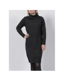 Robe pull col roulé mila noir femme - Deeluxe