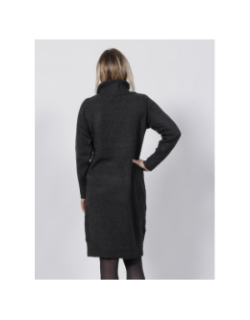 Robe pull col roulé mila noir femme - Deeluxe