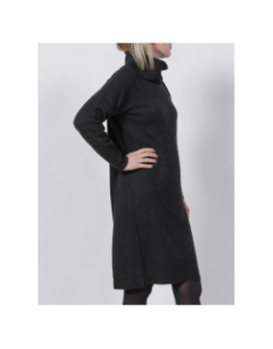 Robe pull col roulé mila noir femme - Deeluxe