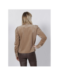 Chemise velours mida taupe femme - Vero Moda