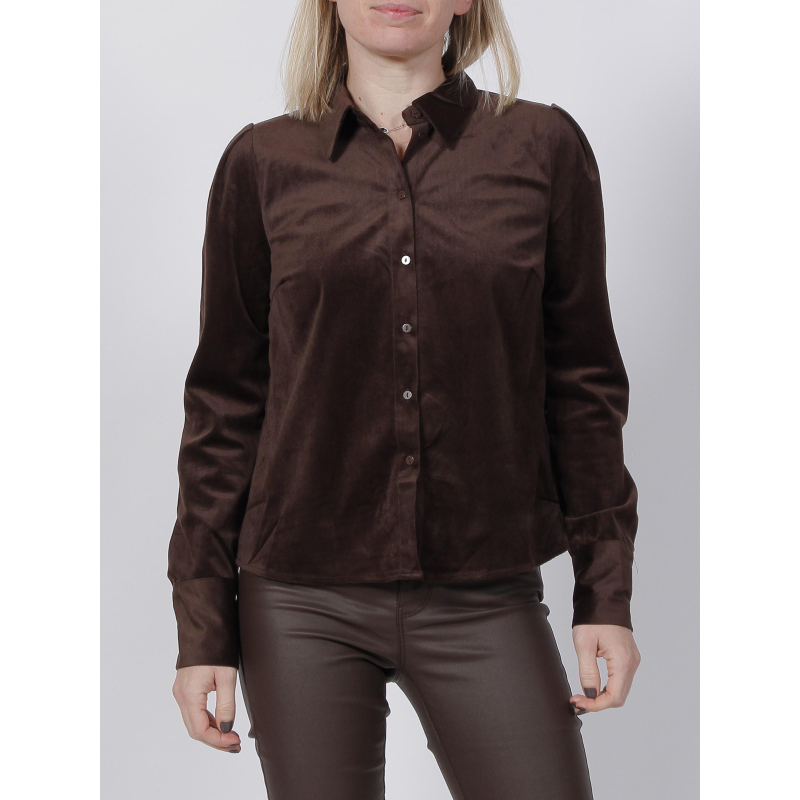 Chemise velours mida marron femme - Vero Moda