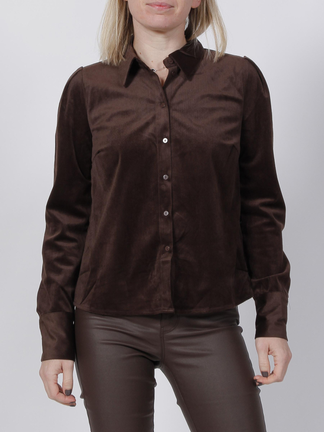 Chemise velours mida marron femme - Vero Moda