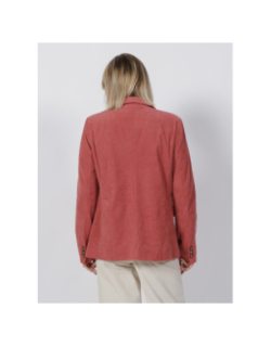 Veste blazer velours nidoni rose femme - La Petite Etoile