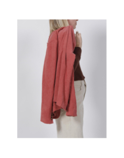 Veste blazer velours nidoni rose femme - La Petite Etoile