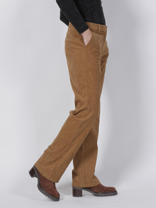 Pantalon wideleg felon camel femme - La Petite Etoile