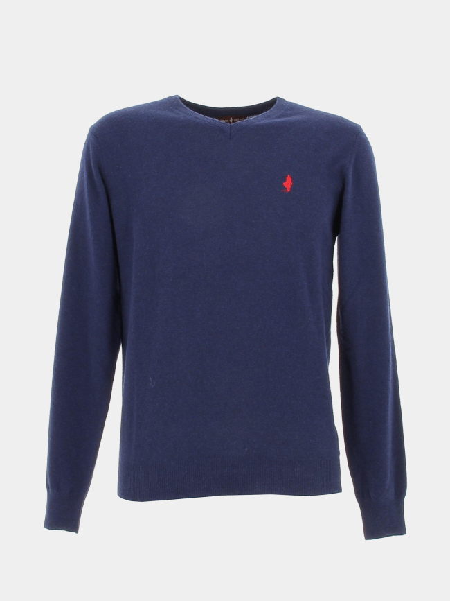 Pull cachemire five bleu marine homme - Mcs