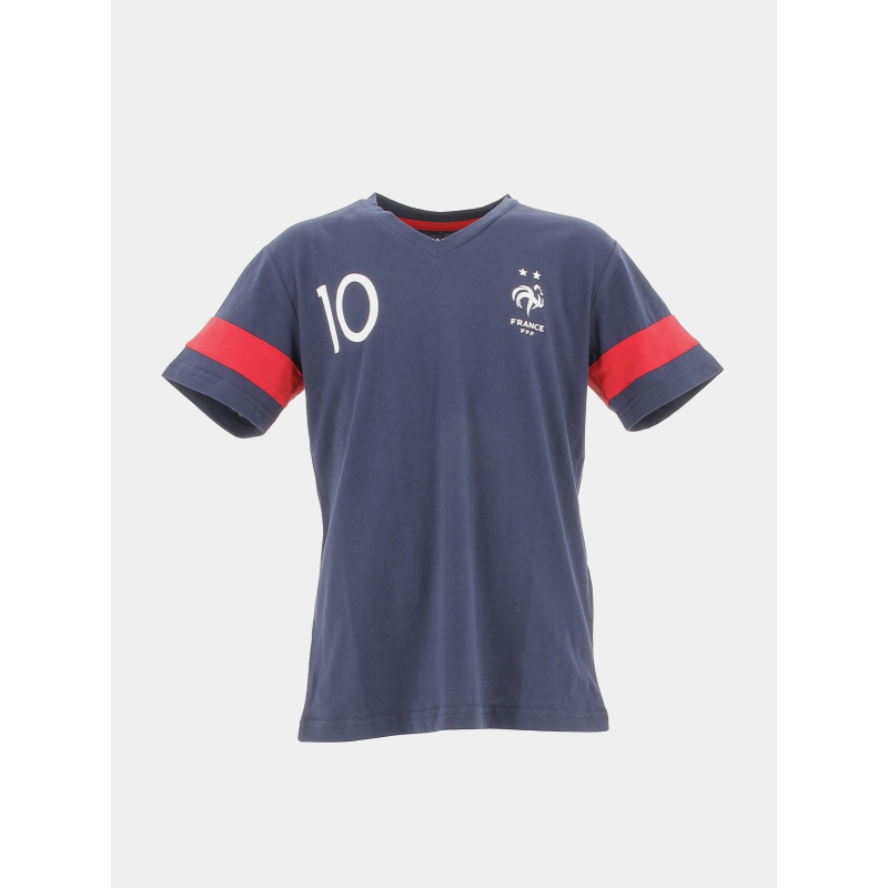 T-shirt de football mbappé bleu marine enfant - FFF