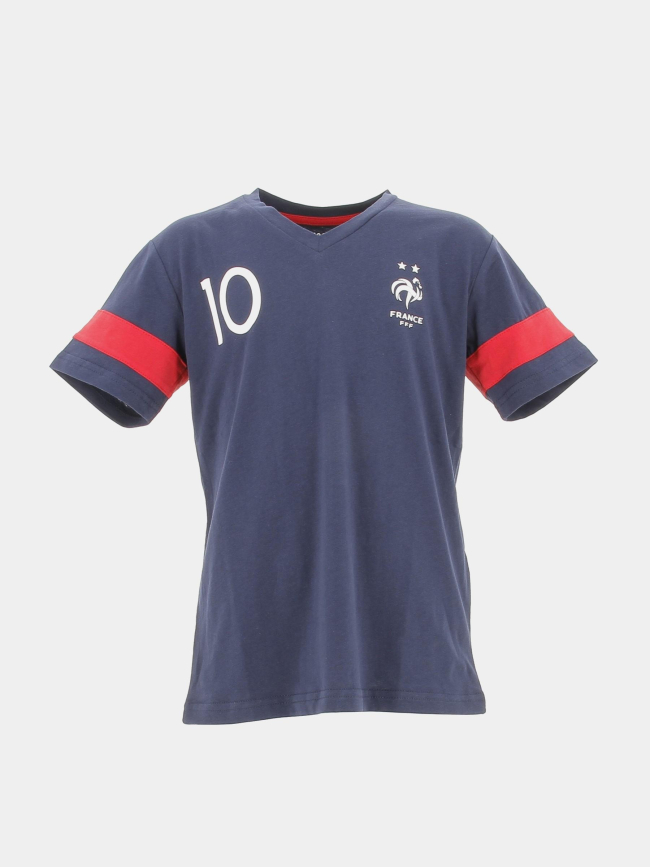 T-shirt de football mbappé bleu marine enfant - FFF