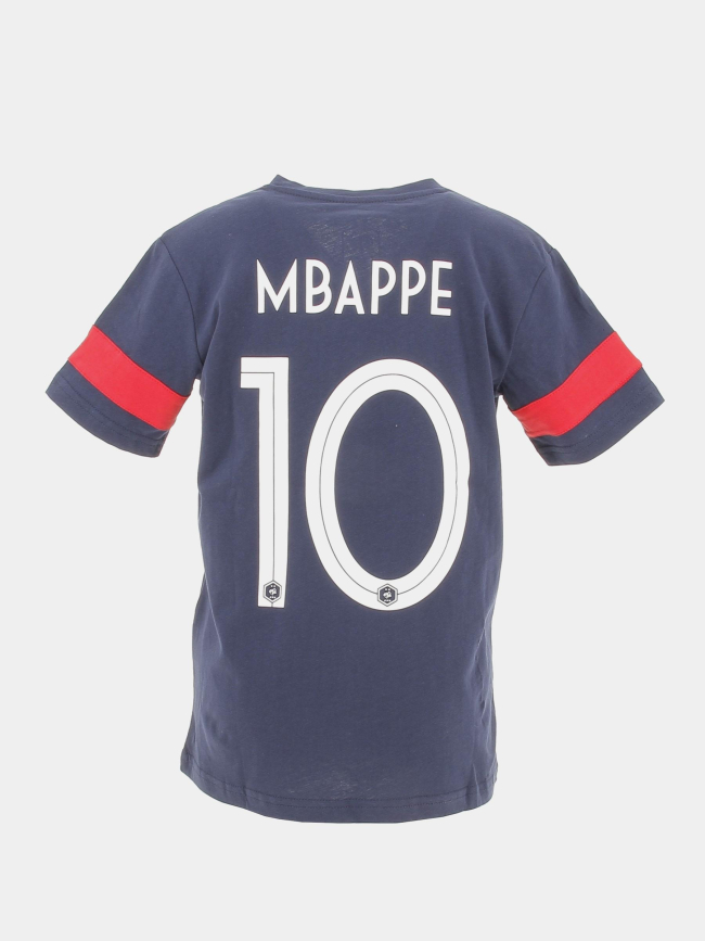 T-shirt de football mbappé bleu marine enfant - FFF