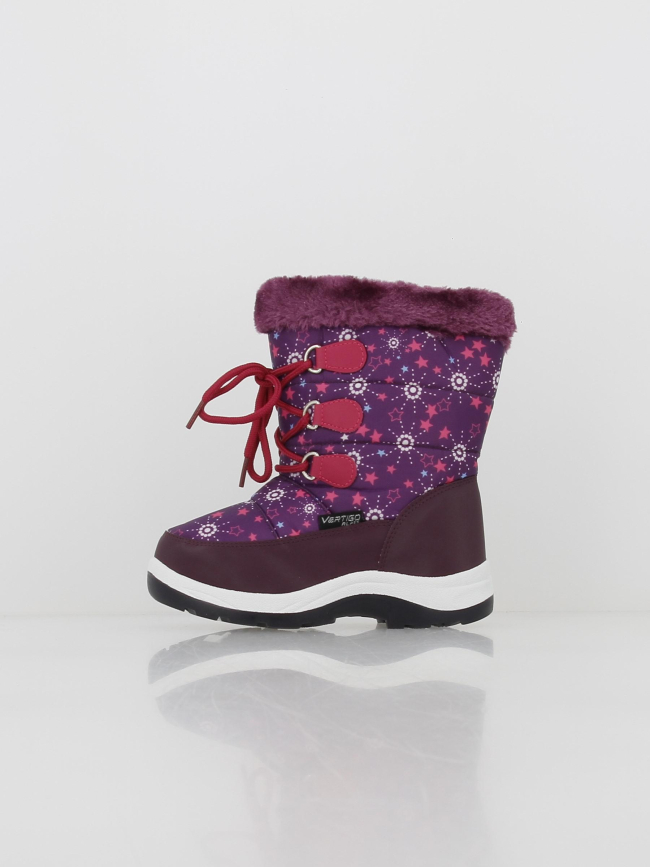 Bottes de neige fourrées orele violet fille - Alpes Vertigo