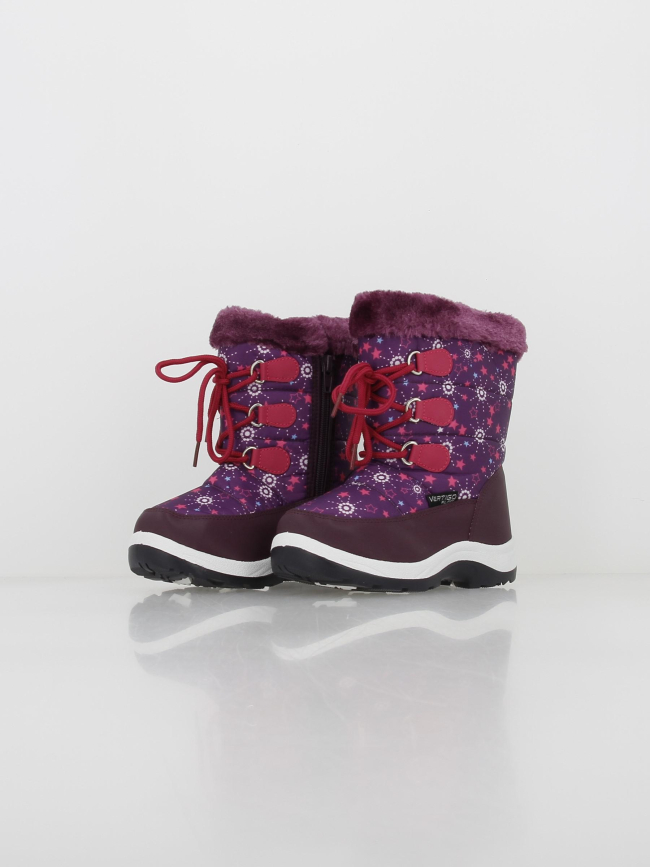 Bottes de neige fourrées orele violet fille - Alpes Vertigo