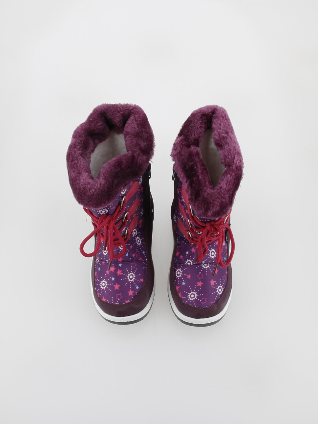 Bottes de neige fourrées orele violet fille - Alpes Vertigo