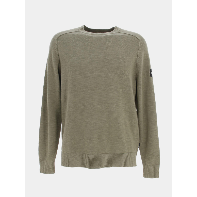 Pull texture vert kaki homme - Calvin Klein