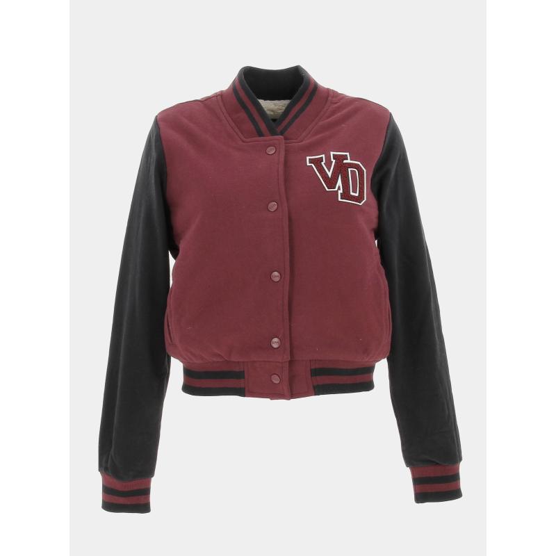 Blouson teddy sherpa bordeaux femme - Von Dutch