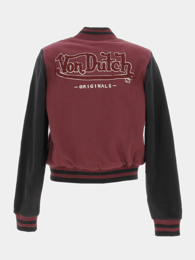 Blouson teddy sherpa bordeaux femme - Von Dutch