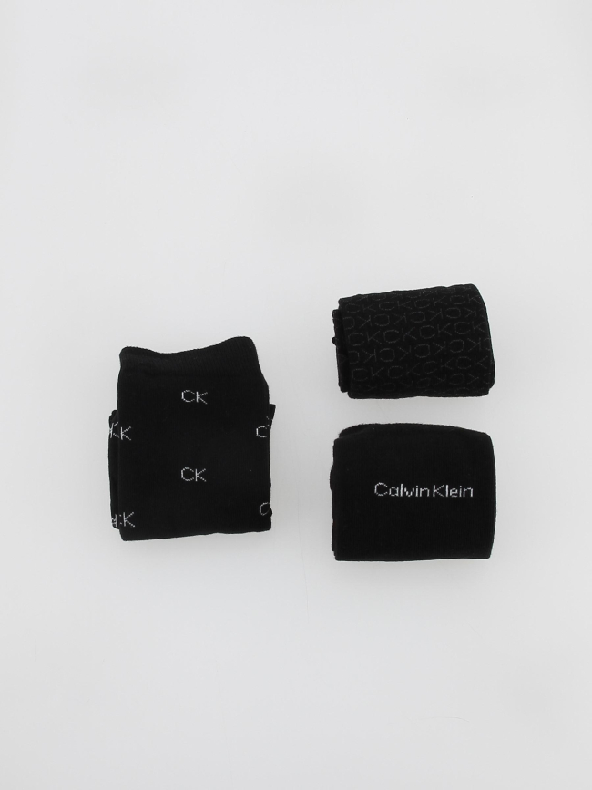 Coffret 3 paires de chaussettes lux noir homme - Calvin Klein