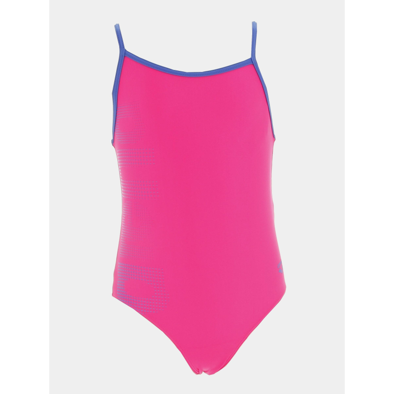 Maillot de bain 1 pièce logo rose fille - Arena