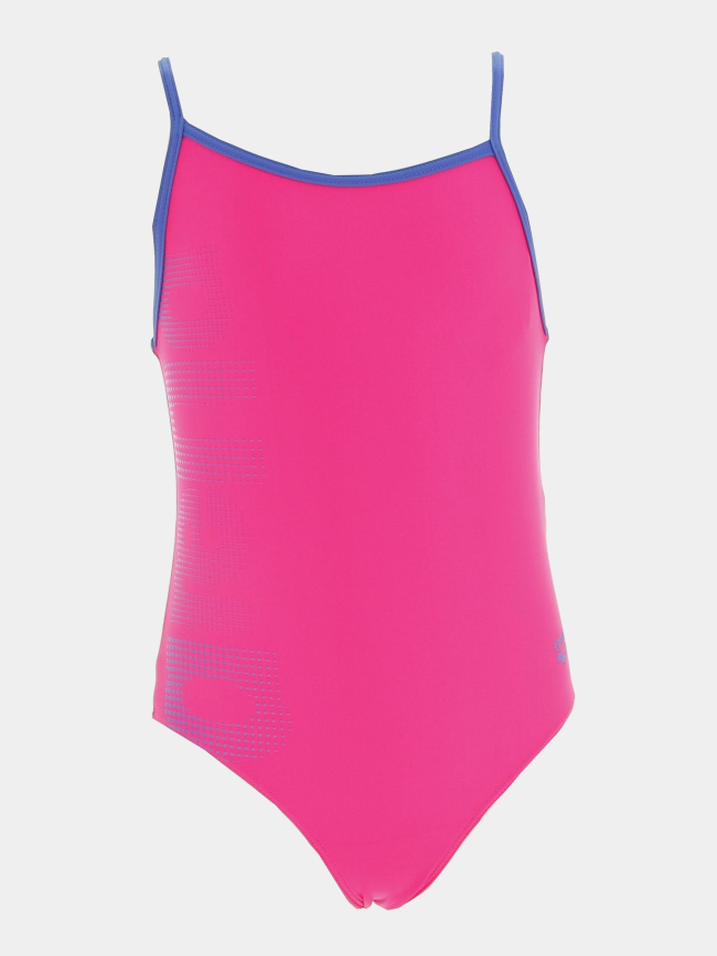 Maillot de bain 1 pièce logo rose fille - Arena