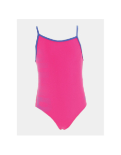 Maillot de bain 1 pièce logo rose fille - Arena