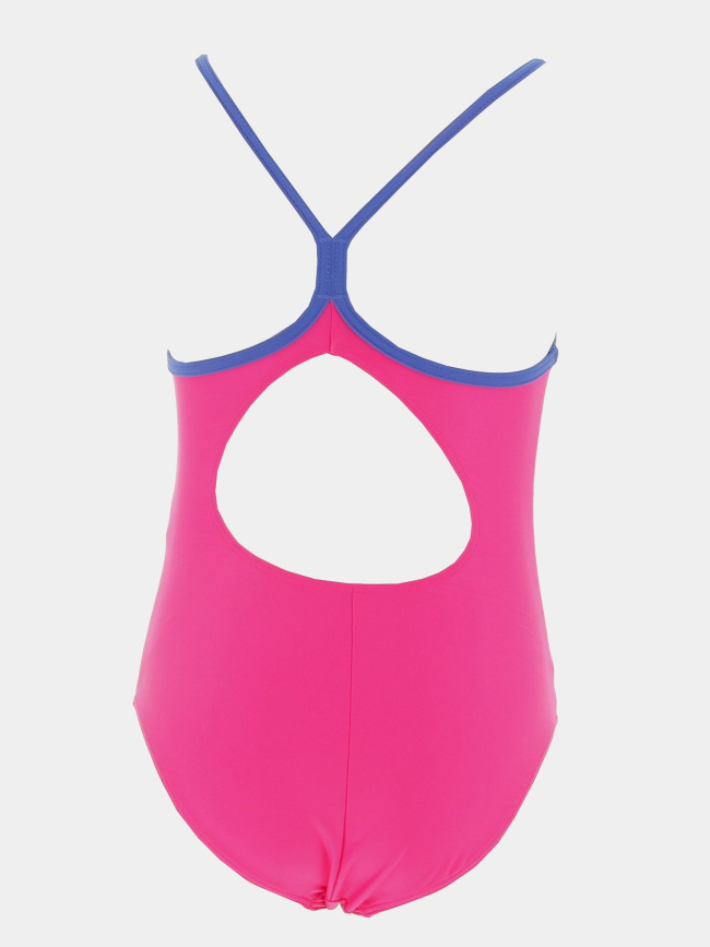 Maillot de bain 1 pièce logo rose fille - Arena