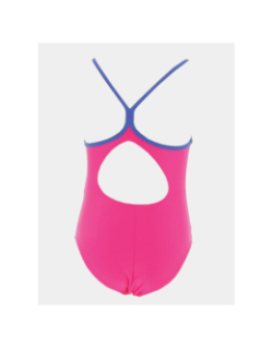 Maillot de bain 1 pièce logo rose fille - Arena